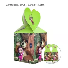 Caja Cajita Cotillón Chuchería Regalo Masha Y El Oso 6pcs