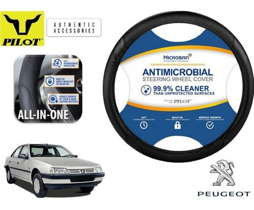 Funda Cubrevolante Negro Antimicrobial Peugeot 405 1997-1999 Foto 4