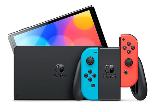 Nintendo Switch Oled 64gb Standard Color  Rojo Neón Color Rojo Neón/azul Neón/negro