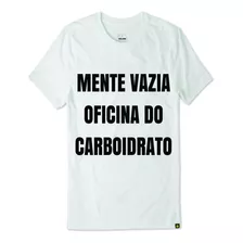 Camiseta De Academia Mente Vazia Oficina Do Carboidrato