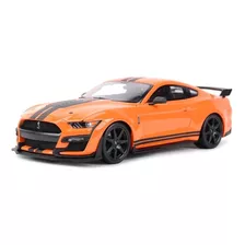 Miniatura Ford Mustang Shelby Gt500 2020 Maisto Laranja 1/18