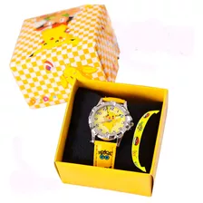 Reloj Pulsera Niños Pokemon Pikachu Go - Con Cajita