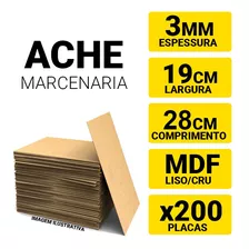 200 Placa Quadro Chapa Mdf Cru 3mm A4 | 19x28 Artesanato