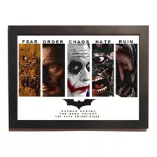 Quadro Poster C Moldura Batman O Cavaleiro Das Trevas Nolan