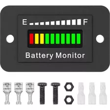 12v 24v 36v 48v 60v 72v Medidor De Monitor De Batería, Led I