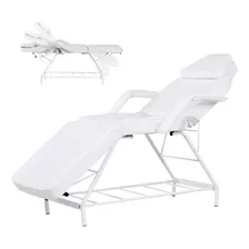 Cama Masaje Silla Para Faciales Reclinable Spa Profesional Color Blanco