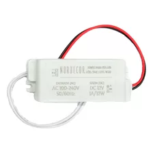 Fonte Driver Slim Para Fita De Led 12v 1a 12w Bivolt