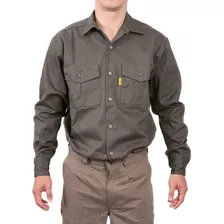 Camisa De Trabajo Pampero Clasica Verde 50 Al 60 Pam1ve