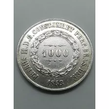 Moeda De Prata 1000 Reis 1853