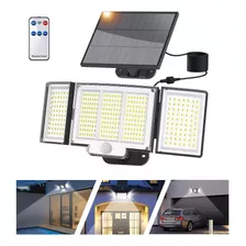 348 Led Lámpara Solar Exterior Jardín De Pared Sensor Luz