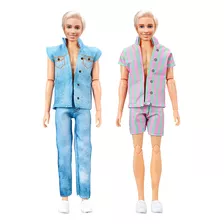 Kit 2 Conjuntos Ken Ryan Gosling Barbie Filme + 2 Sapatos