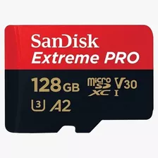 Cartão Sandisk 128gb Micro Sd Extreme Pro 200mbs Original