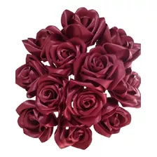 Flores Artificiales Rosa Eterna Cinta Raso X 6 Unidades!