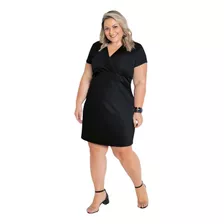 Vestido Plus Size Feminino Preto Soltinho Festa Premium