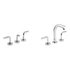 Juego De Grifería Bacha Bidet Roca Grifería Curved Cromado