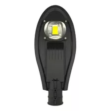 Luminária Publica Poste 50w Led Cob Rua Praça Poste 6500k Cor Da Carcaça Preto Cor Da Luz Branco-frio