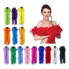 Boa De Plumas Fiestas Disfraz Colores Bufanda