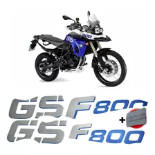 Kit Adesivo Tanque Bmw F800gs Trophy 2012 F800 Gs Prata Azul