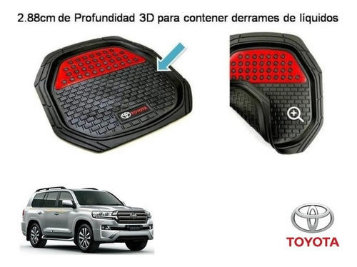 Tapetes 4pz Charola 3d Logo Toyota Land Cruiser 2016 Foto 3