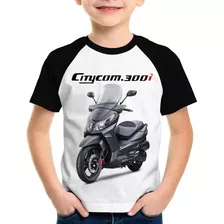 Camiseta Raglan Infantil Moto Dafra Citycom S 300i