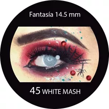Pupilentes Halloween Fantasía #45 White Mash+estuche + Envio