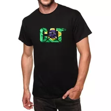 Camiseta Preta Masculina Caterpillar Cat Brasil