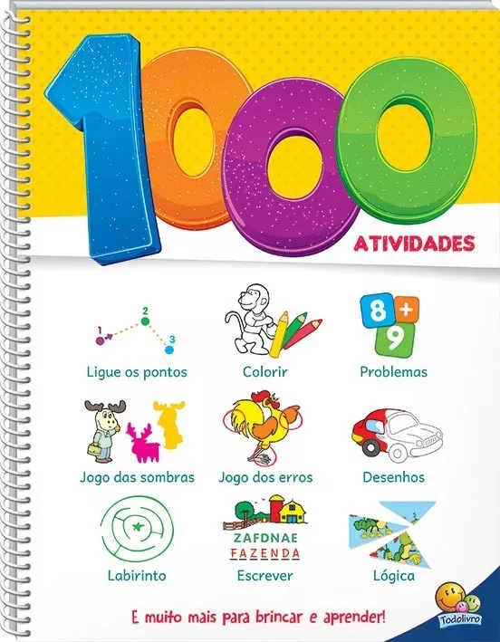 Livro 1000 Atividades - 96 Páginas - A Partir De 5 Anos