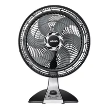 Ventilador De Mesa Arno Vf40 Turbo Preto Com 6 Pás Cor Prata, 40 cm De Diâmetro 127 v