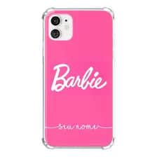 Capa Capinha Anti Shock Personalizada Barbie Desenho Nome