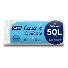 Saco Lixo Branco Reforçado Casa Escritório Perfumado 50l