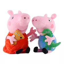 Kit Lindas Pelúcias Peppa Pig E George Pig 20 Cm 