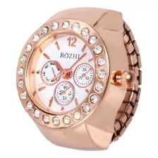 Relógio Boutique Diamond Three Eyes Elegant Ring Watch Rouki