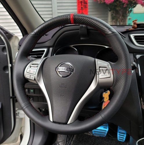 Funda De Volante Nissan Xtrail Altima 2013-2020 Fibra Y Piel Foto 2