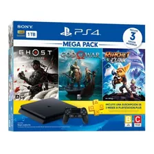 Console Ps4 1tb Bundle Hits Com 3 Jogos + Pspplus - Sony