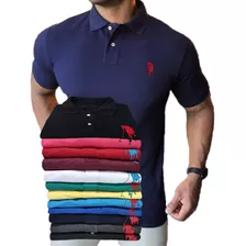 Kit C/10 Camisa Gola Polo 12 Cores Masculina Atacado Revenda