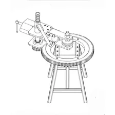 Plano Para Fabricación Dobladora De Caños Manual Engranaje 