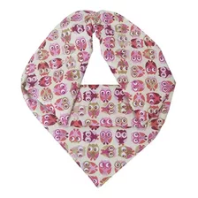 Babador Bandana Bebe Com Botão Ajustavel Estampado P/ Menina