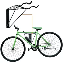 Rack Soporte De Pared Para 2 Bicicletas Y Estante Para Casco