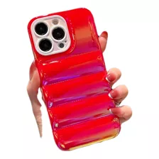 Carcasa Acrilica Tipo Parca Rojo Metalizado iPhone 11 Pro 