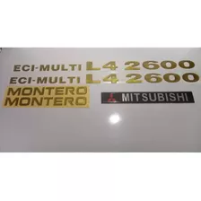 Mitsubishi Montero Pajero L4 2600 Sticker Resinado X 5 Unid