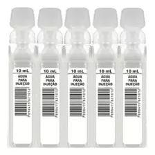 Água Para Injeção Estéril Ampola Flaconete 10 Ml - Kit 5 Und