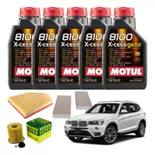 Kit Revisão Motul 5w40 Bmw X3 20i 28i 2013 2014 2015 2016 17