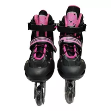 Patins Inline Infantil E Juvenil Preto/rosa E Preto/azul