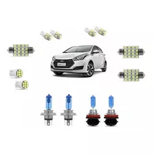  Kit Lampada Leds Hyundai Hb20 2013/2019+ Farol + Milha 