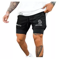 Short Fitness Masculino 2 Em 1 Corrida Academia Treinos