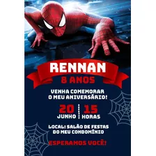 Convite Virtual Para Whatsapp Homem Aranha Vários Modelos