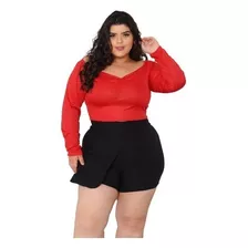 Blusa Croped Moda Plus Size Promoção Cropped
