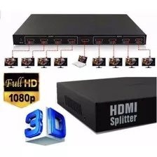 Splitter Hub Switch Divisor Hdmi 8 Portas 1x8 Ver.1.4 3d 