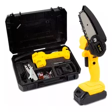 Motosserra Mini Bateria Recarregável 21v The Black Tools Cor Amarelo