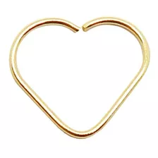 Piercing Para Daith Orelha Cartilagem Em Ouro 18k Coração